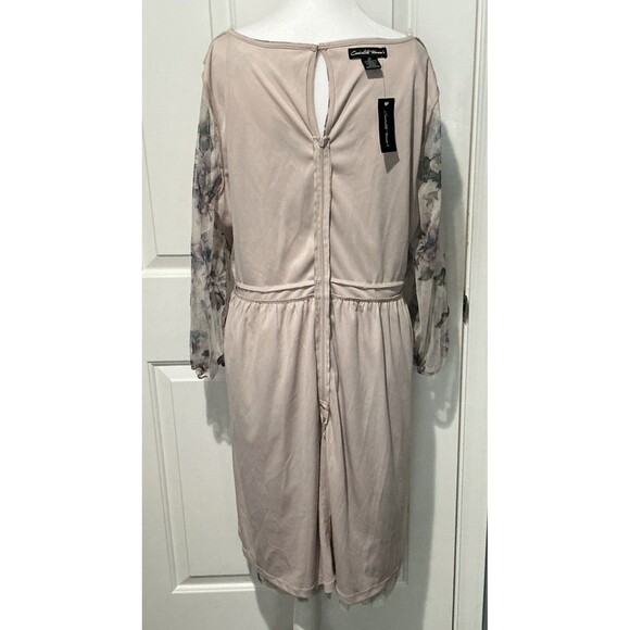 NEW Candalite Women’s Floral Dress Lilac Mesh Overlay Sheer Size 2X - Picture 7 of 9